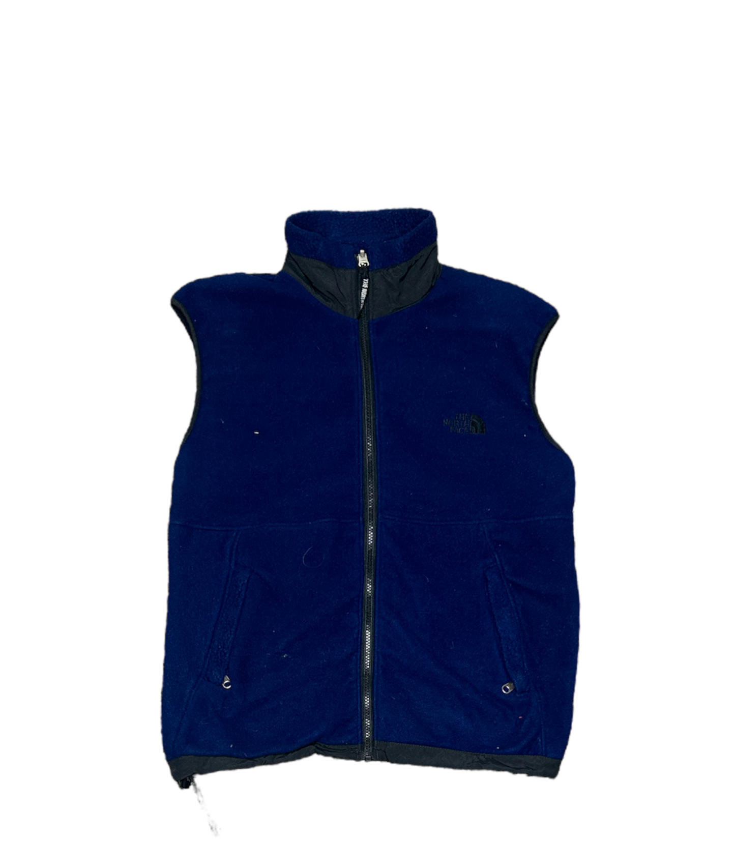 North Face Fleece Blue Zip Up Vest