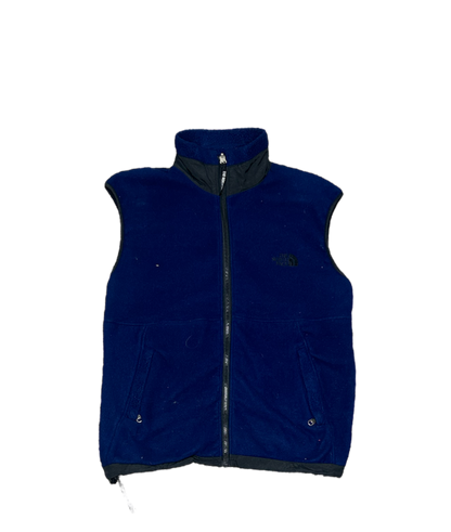 North Face Fleece Blue Zip Up Vest