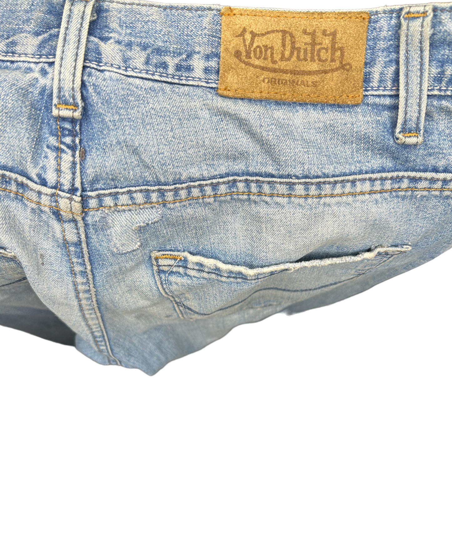 Von Dutch Distressed Flare Jeans