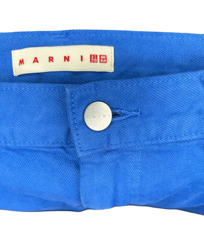 Blue Uniqlo x MARNI Flared Pants