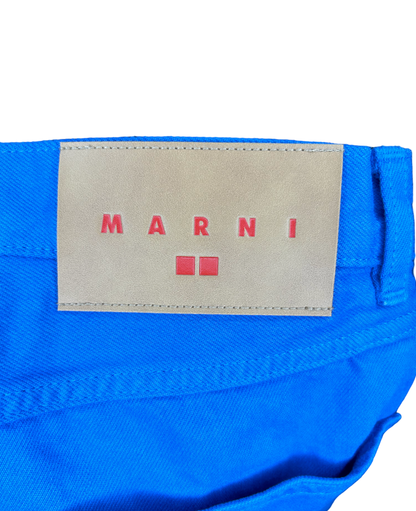 Blue Uniqlo x MARNI Flared Pants