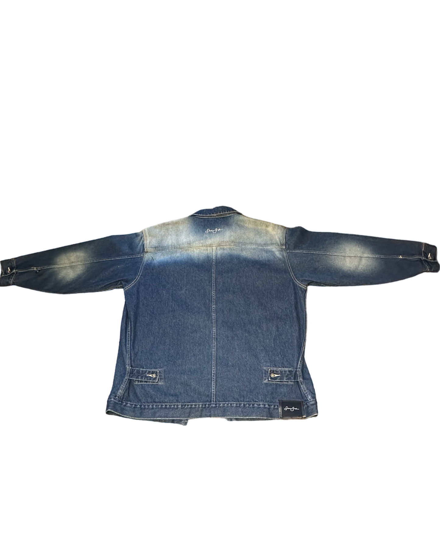 Sean John Spell Out Denim Trucker Jacket