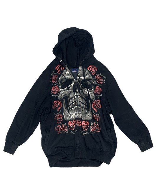 Y2K Bugle Boy Skull Hoodie